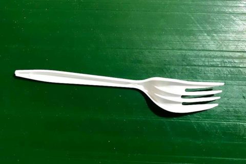 Disposable Forks with Automatic Packaging produced by ChenHsong EM260-SVP/2 Injection Molding Machine