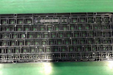 The appearance of PC-keyboard-bases produced by JM168-MK6-Injection Molding Machine